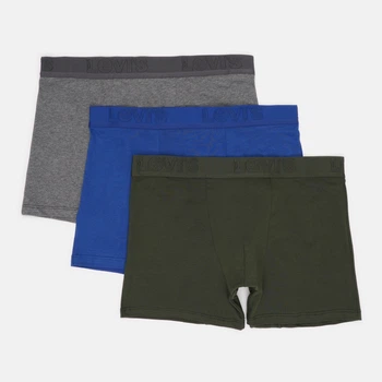 Набір трусів боксерів чоловічих бавовняних Levi`s Men Premium Boxer Brief 905045001-027 M 3 шт Green/Grey/Blue (8720245849319)