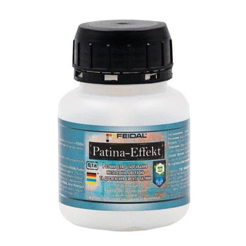 Патина Feidal Patina-Effekt для декорирования металлических поверхностей, эффект меди Голубой 0.1 л