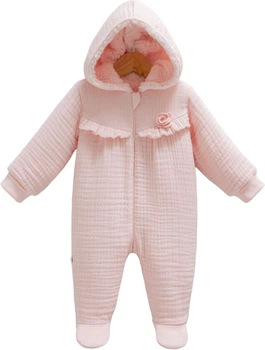Суцільний комбінезон дитячий демісезонний для новонароджених Caramell Cotton Jasmine 68-74см рожевий