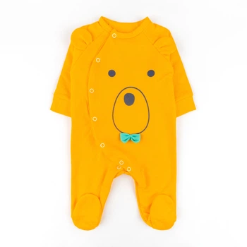 Человечек Malena начесной для малышей с принтом мишки gentleman bear 68 см оранжевый