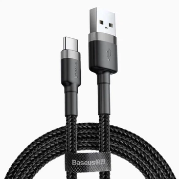 Кабель Baseus Cafule Series USB for Type-C 3м 2A (CATKLF-UG1) Gray/Black