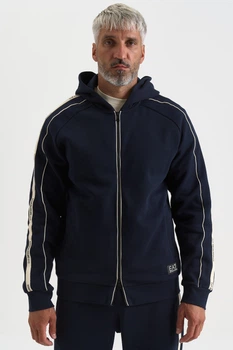 Темно-синя кофта з лампасами EA7 Emporio Armani 8004 XXXL