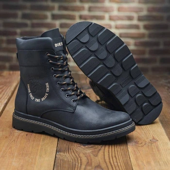 Ботинки кожаные зимние на меху Diesel Cassidy Combat 44