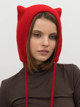 Шапка жіноча Malisa Мяу 15-1394-BR-217 One Size Червона