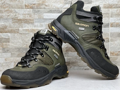 Спортивные кожаные ботинки, кроссовки термо Contagrip Gore-Tex V2 Olive 42