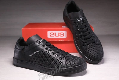 Кеды кроссовки кожаные с перфорацией Guess los angeles 45