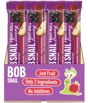 Упаковка фруктово-ягідних цукерок Bob Snail Fruit Roll Looong Натуральні Яблуко-смородина 15 г х 30 шт (4820287102374)