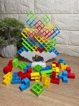 Настільна гра Stacking games Tetra Tower Розвиваюча гра Балансуюча вежа на 48 деталей