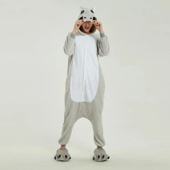 Женская кигуруми пижама взрослая и подростковая Kigurumi Бегемот Взрослая Серый M 155-165 см. (1082)