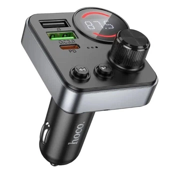 Автомобильный FM модулятор трансмиттер HOCO E86 PD48W+QC3.0 с быстрой зарядкой