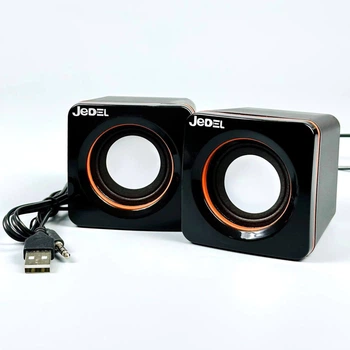 Колонки настольные Jedel CK4 акустическая система 2.0 для ПК USB,AUX 3W*2 Black