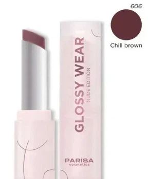 Помада для губ увлажняющая Parisa Cosmetics Lipstick Glow Wear PGW-06 тон 606 Chill brown