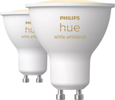 Zestaw inteligentnych żarówek Philips Hue White Ambiance 4.2W GU10 EU 2 szt. (872016923003300)