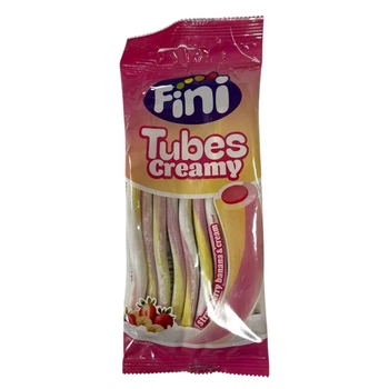 Жувальний мармелад Fini Tubes Tubes Creamy Йогурт-полуниця-банан 80 г