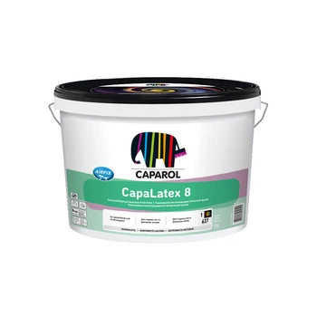 Интерьерная краска латексная Caparol CapaLatex 8 В1 шелковисто-матовая белая 10 л