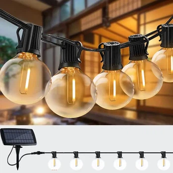 Гирлянда Уличная 7.6 метра 25 LED G-40 IP65 теплый белый свет