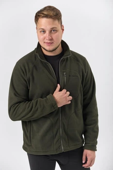 Флисовая кофта, теплая кофта для зимы мужская хаки Winter L