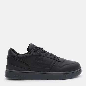 Мужские кроссовки кожаные Lacoste T-Clip Shield 750SMA0192-02H 43 (T9) 27.1 см Blk/Blk (5059862567041)