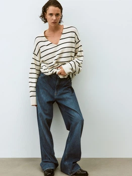 Светр оверсайз жіночий H&M 1089158027c34 S Різнокольоровий (KC1000000053583)