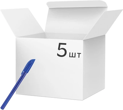 Набор ручек масляных Centrum 800895 One 0.7 мм Синих 5 шт (2000998494216)
