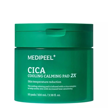 Охолоджуючі заспокійливі педи для обличчя 50 шт Medi Peel Cica Cooling Calming Pad 2x