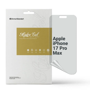 Захисна плівка для Apple iPhone 17 Pro Max гідрогелева конфіденційна протиударна бронеплівка Anti-spy на телефон ArmorStandart захист скла антишпигун плівка ARM86181