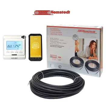 Нагревательный кабель Hemstedt BR-IM 13.74 м, 220 Вт + Wi-Fi терморегулятор