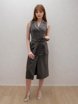 Сукня міді на запах з екошкіри Wear me XS Коричневий мокко (14_25_457-1_12910)