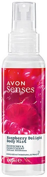 Лосьон-спрей для тела Avon Senses Raspberry Delight Body Mist Малиновое удовольствие с ароматом малины и черной смородины 100 мл