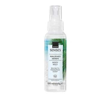 Освежающий лосьон-спрей для тела Avon Senses Maldives Sands Body Mist Мальдивские пески с морской солью и франжипани 100 мл