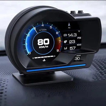 Автомобільний бортовий комп'ютер HUD A501 P6 з подвійною системою OBD2 та GPS