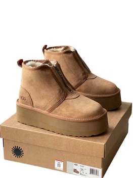 Жіночі уггі Платформа Ньюмел Чоботи Помаранчеві Ugg Neumal Platform Zipper Chestnut (38, помаранчевий)