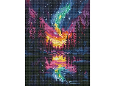 Алмазная мозаика Северное сияние, Brushme (30x40 см), DBS54206