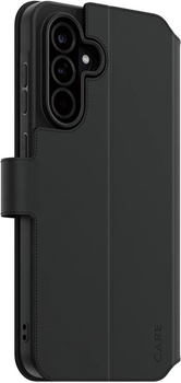 Etui z klapką CARE by PanzerGlass Feature Wallet Case Kickstand do Samsung Galaxy A56 Black (CRRFEWLG38380)