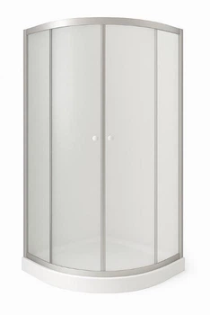 Душова кабіна з низьким піддоном KO&PO 7122 F 80x80х195 см матове скло розсувні двері (С10232)