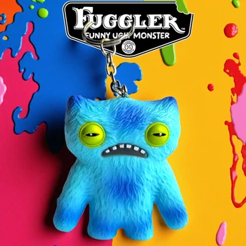 Пластиковый брелок Фуглер Fuggler Funny Ugly Monster (синий монстр с жёлтыми глазами) 7 см (Zuru, коллекционный)