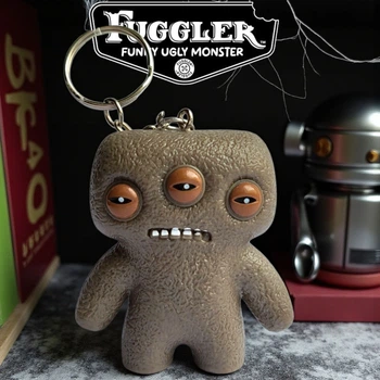 Пластиковый брелок Фуглер Fuggler Funny Ugly Monster (коричневый монстр с тремя глазами) 7 см (Zuru, коллекционный)