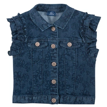 Джинсовый жилет для девочки Chicco 090.03456.088 116 см Синий