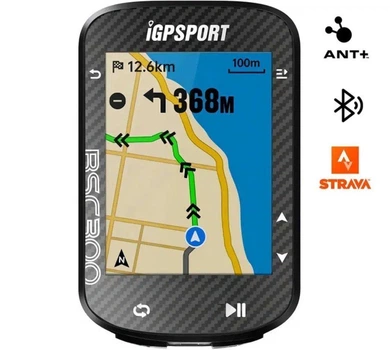 Велокомпьютер iGPSport BSC300 с GPS и подсветкой Black, Strava поддержка датчиков