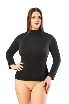Жіноча базова водолазка КОТА 6226 XL чорна