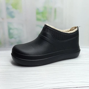 Галоши женские садовые утеплённые Dago Style 38 25 см чёрные 35851