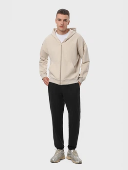 Спортивний костюм чоловічий Ray Premium Loose U0809M-Cream-Black S Бежевий з чорним (RAY2000000044798)