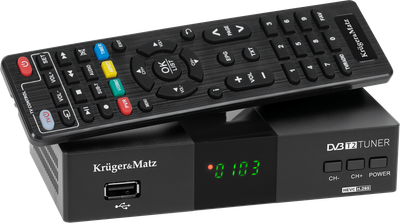 Цифровий тюнер Kruger&Matz KM0550D DVB-T2 H.265 HEVC (5901890110686)