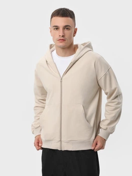 Толстовка на блискавці чоловіча Ray Premium Loose U0409M 3XL Бежева (RAY2000000041766)