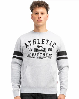 Світшот флісовий чоловічий Lonsdale GLESPIN 117615-1527 L Marl Grey/Black (4255581537872)