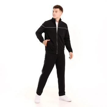 Спортивный костюм Brume мужской плотный на молнии 3XL черный (26486)