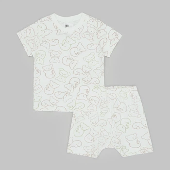 Пижама (футболка, шорты) H&M 68см белый мишки 11121160182