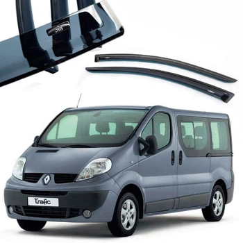 Дефлектори вікон ветровики Renault Trafic / Vivaro 2001-2014 на скотчі (REN23)