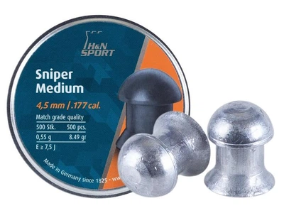 Кулі H&N Sniper Medium 4.50 мм, 0.55г, 500 шт