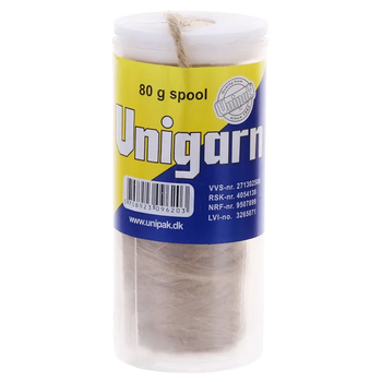 Лен сантехнический Unipak Unigarn 80г. (Котушка в контейнере) (UP0587)